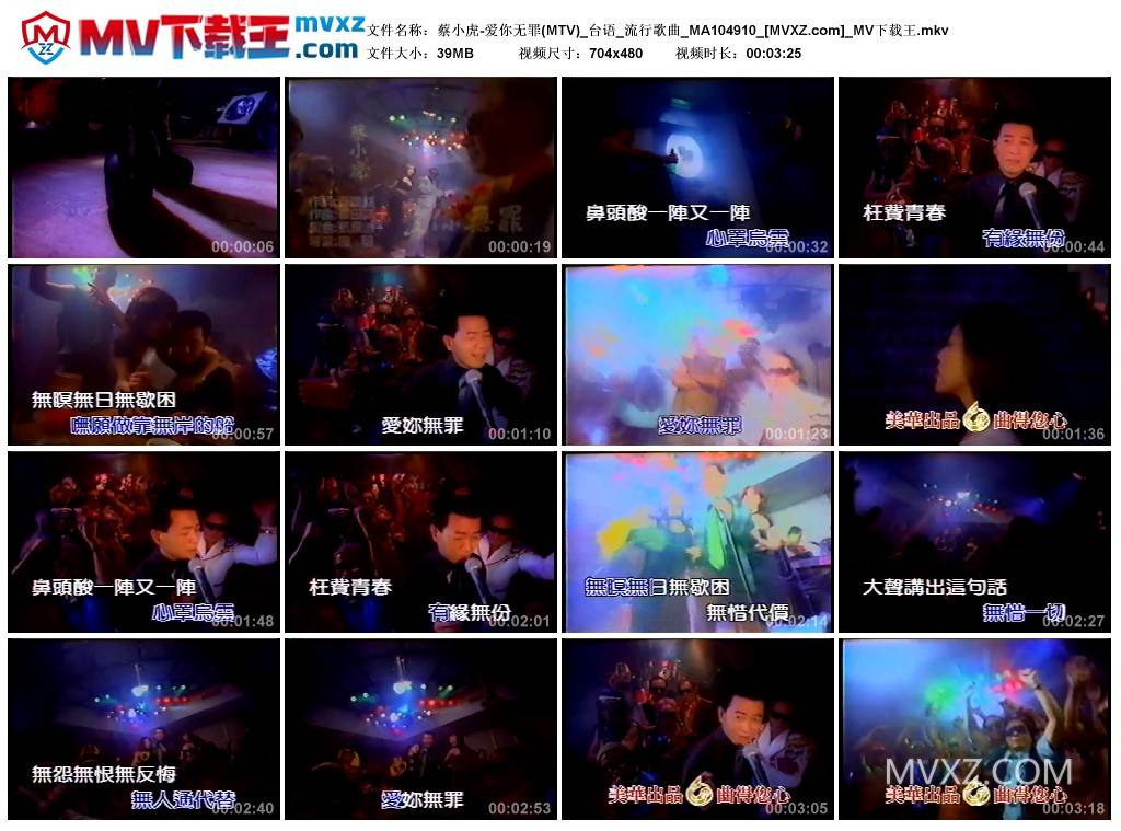 蔡小虎-爱你无罪(MTV)_台语_流行歌曲_MA104910